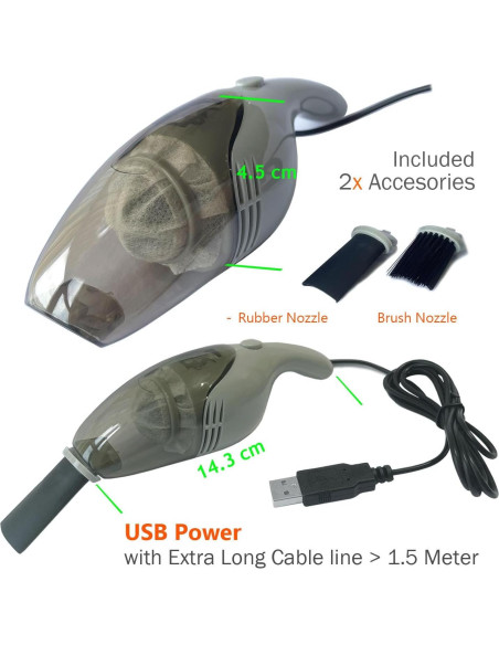 Aspiradora Mini HKODP Ligera 30g para Teclados y Escritorios