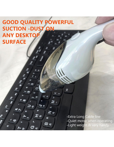 Aspiradora Mini HKODP Ligera 30g para Teclados y Escritorios