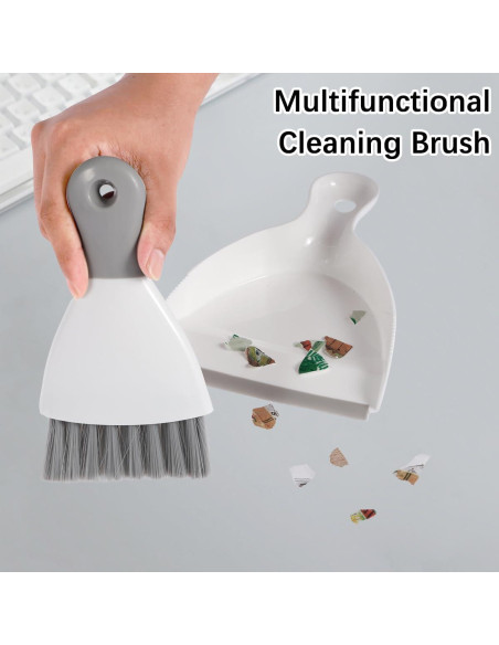 Juego de Mini Cepillo y Recogedor YMKWZ Gris 21x16cm