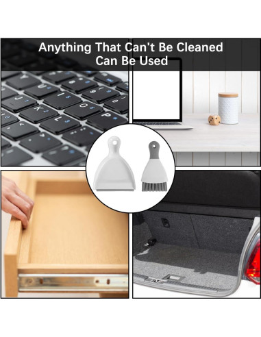 Juego de Mini Cepillo y Recogedor YMKWZ Gris 21x16cm