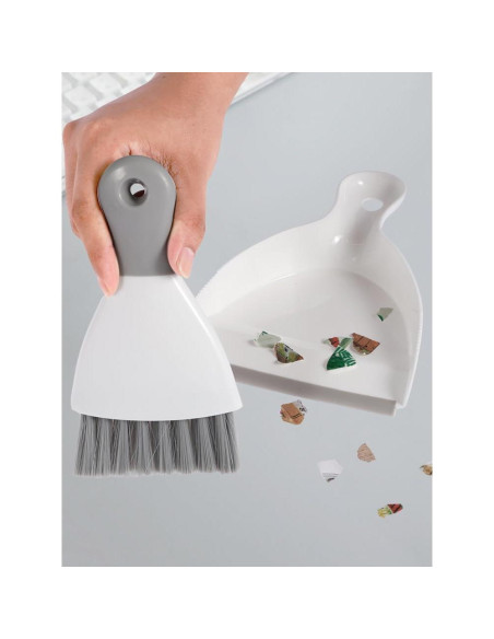 Juego de Mini Cepillo y Recogedor YMKWZ Gris 21x16cm