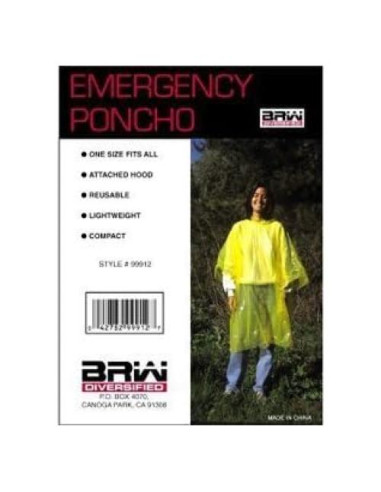 Ponchos de Lluvia de Emergencia SurvivalKitsOnline - Paquete de 4