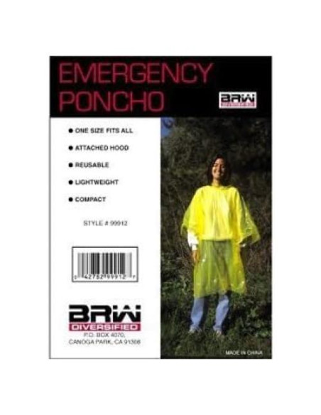 Ponchos de Lluvia de Emergencia SurvivalKitsOnline - Paquete de 4