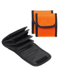 Funda para Filtros de Lente PATIKIL 4 Bolsillos 58mm Naranja