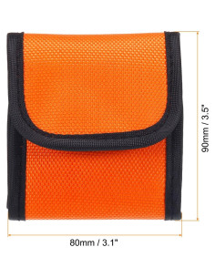 Funda para Filtros de Lente PATIKIL 4 Bolsillos 58mm Naranja 2