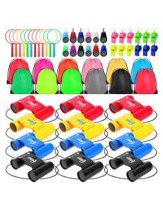 Set de Binoculares y Lupa con Brújula Foilswirl - 12 Piezas