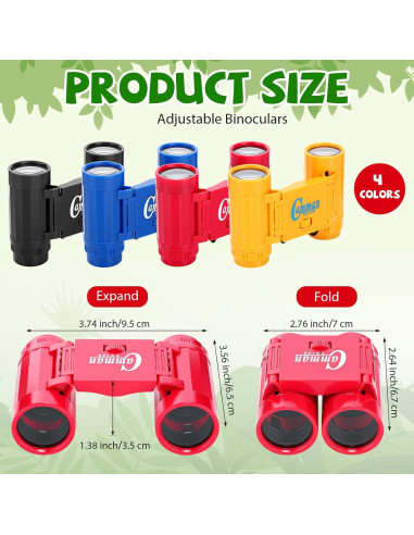 Set de Binoculares y Lupa con Brújula Foilswirl - 12 Piezas