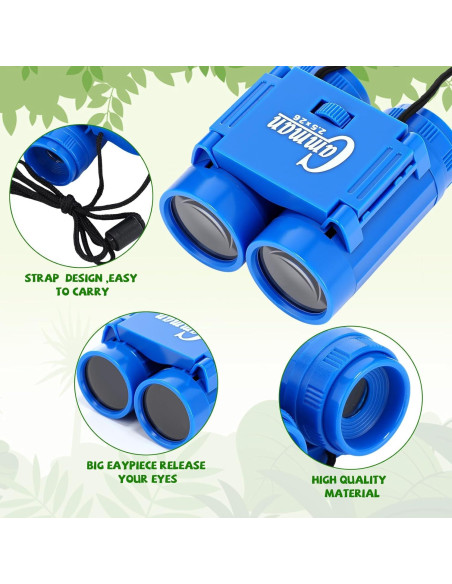 Set de Binoculares y Lupa con Brújula Foilswirl - 12 Piezas