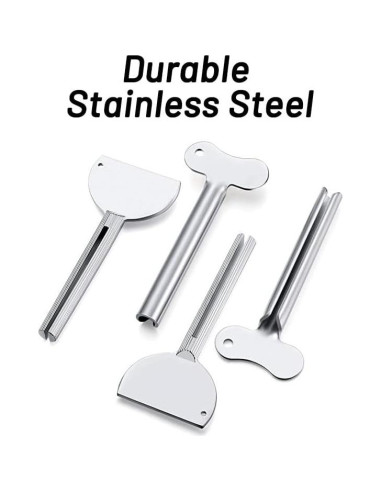 Paquete de 2 exprimidores de tubo Yopolaz de acero inoxidable