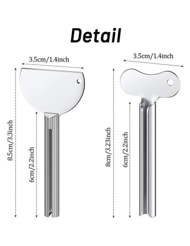 Paquete de 2 exprimidores de tubo Yopolaz de acero inoxidable