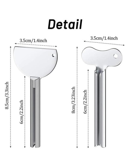 Paquete de 2 exprimidores de tubo Yopolaz de acero inoxidable