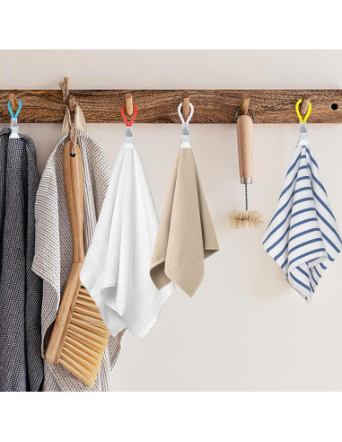 20 Clips de Toalla de Metal Yuanchu con Asa de Tela Coloridos