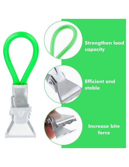 20 Clips de Toalla de Metal Yuanchu con Asa de Tela Coloridos