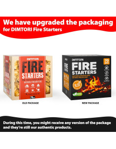 Encendedores Naturales DIMTORI 70 Piezas para Parrilla y BBQ 2
