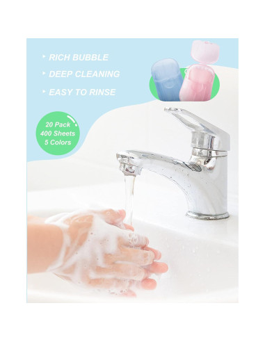 Hojas de Jabón de Papel DF DUALFERV para Manos - 400 Hojas