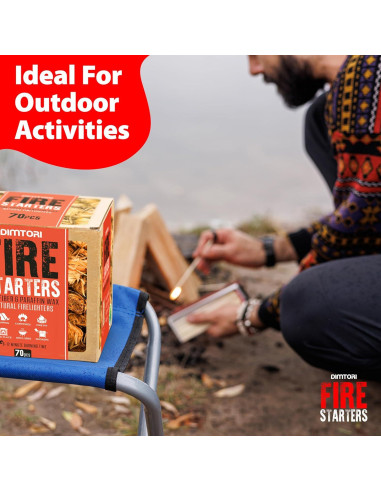 Encendedores Naturales DIMTORI 70 Piezas para Parrilla y BBQ