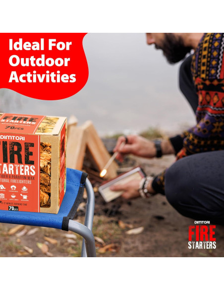 Encendedores Naturales DIMTORI 70 Piezas para Parrilla y BBQ