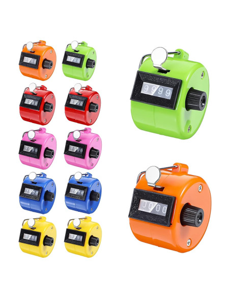 Contador Digital de Mano JOUTYFOR 12 Pcs 4 Dígitos Colores