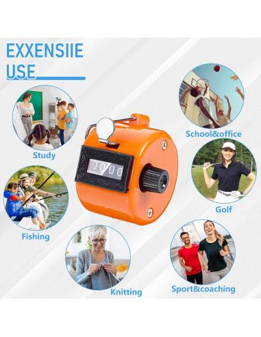 Contador Digital de Mano JOUTYFOR 12 Pcs 4 Dígitos Colores