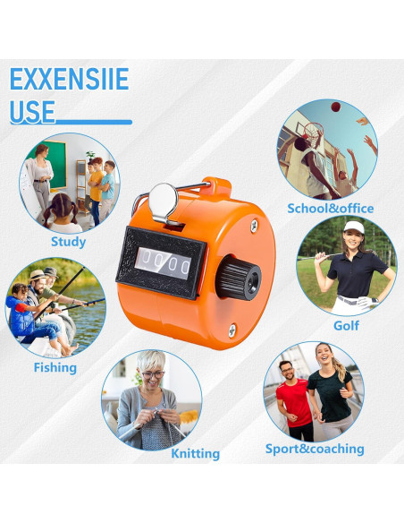 Contador Digital de Mano JOUTYFOR 12 Pcs 4 Dígitos Colores