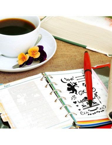 36 Plantillas de Diario Reutilizables CH HAICHENG 10x18 cm