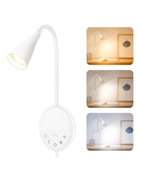 Luz de Lectura LED Montada en Pared ONELEJA 5 Niveles Brillo