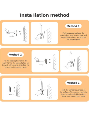 Luz de Lectura LED Montada en Pared ONELEJA 5 Niveles Brillo