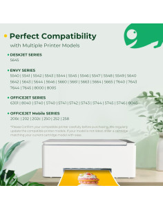 Cartuchos de Tinta COLORETTO 62XL Negro y Color para HP 2