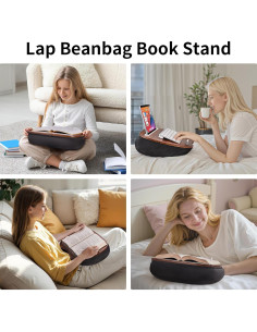 Soporte de Libro JARLINK Almohada Manos Libres Gris 39.9x30cm 2