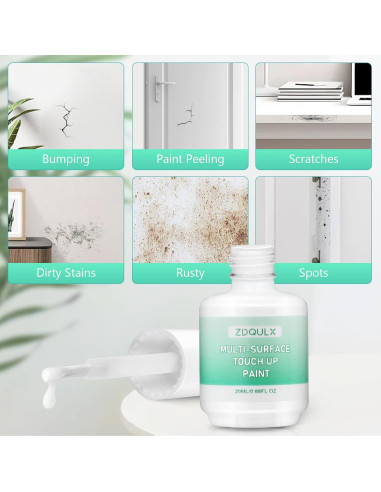 Pintura de Retoque Blanca ZDQULX 20ml Semi-Brillante