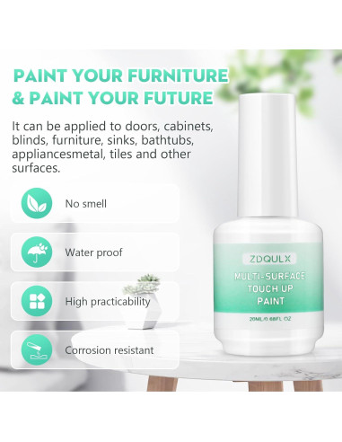 Pintura de Retoque Blanca ZDQULX 20ml Semi-Brillante