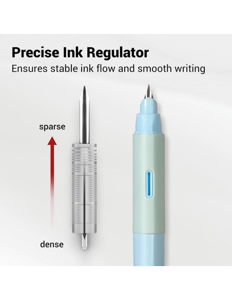 Pluma Fuente WRITECH Azul con Agarre Ergonómico y Tinta Negra