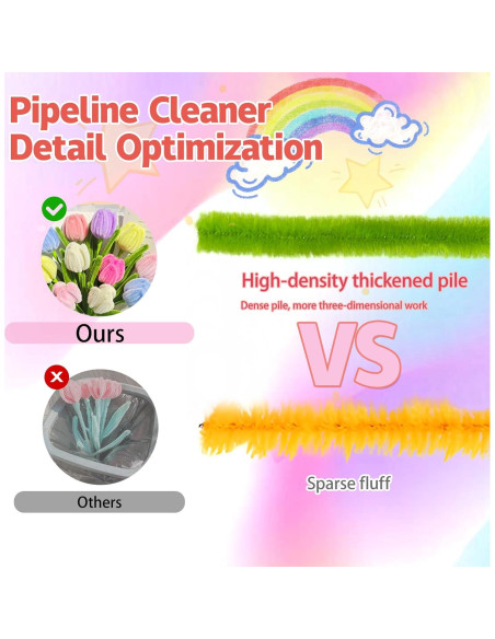 Kit de Limpiapipas Coloreados 400 pcs Chinystyle Manualidades