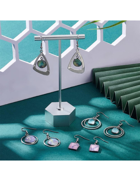 Aretes Colgantes de Domo de Vidrio UNICRAFTALE 12 Pares DIY