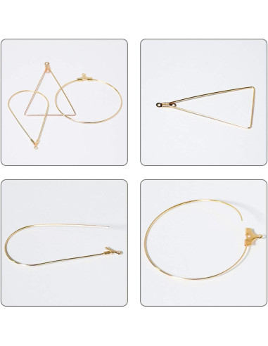 Conjunto de Pendientes de Aro TopBine 60 Piezas - Oro K y Blanco K