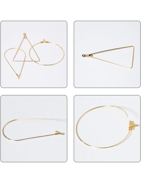 Conjunto de Pendientes de Aro TopBine 60 Piezas - Oro K y Blanco K