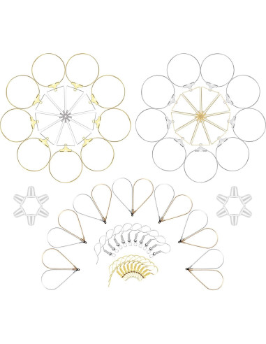 Conjunto de Pendientes de Aro TopBine 60 Piezas - Oro K y Blanco K