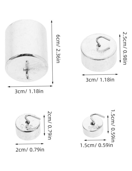 Juego de Pesas Metálicas Ranuradas OSOLADY 6cm 0.58kg