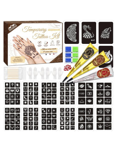 Kit de Tatuajes Temporales BlissfulBlend 136 Pcs - 3 Colores