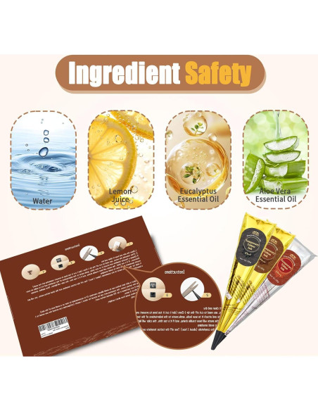 Kit de Tatuajes Temporales BlissfulBlend 136 Pcs - 3 Colores