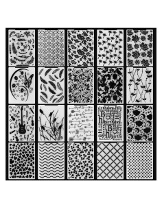 20 Carpetas de Relieve Adevar para Manualidades DIY 14.73x10.41cm