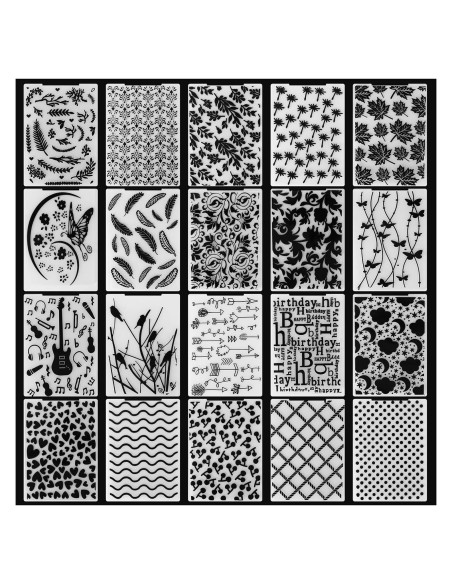 20 Carpetas de Relieve Adevar para Manualidades DIY 14.73x10.41cm