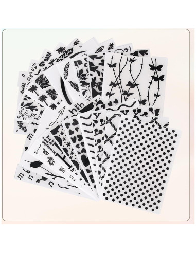 20 Carpetas de Relieve Adevar para Manualidades DIY 14.73x10.41cm