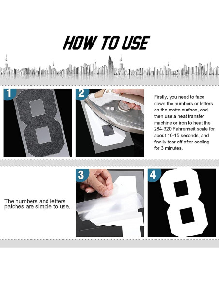 147 Piezas Letras y Números Termoadhesivos CPEI 20 cm