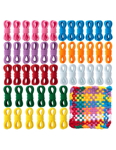 Kit de Bucles de Tejer STSTR 96 Piezas Nylon 17.7 cm Coloridos