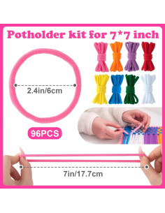 Kit de Bucles de Tejer STSTR 96 Piezas Nylon 17.7 cm Coloridos 2