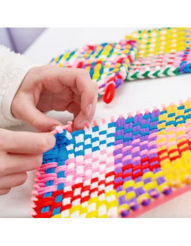 Kit de Bucles de Tejer STSTR 96 Piezas Nylon 17.7 cm Coloridos