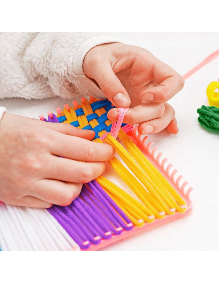 Kit de Bucles de Tejer STSTR 96 Piezas Nylon 17.7 cm Coloridos