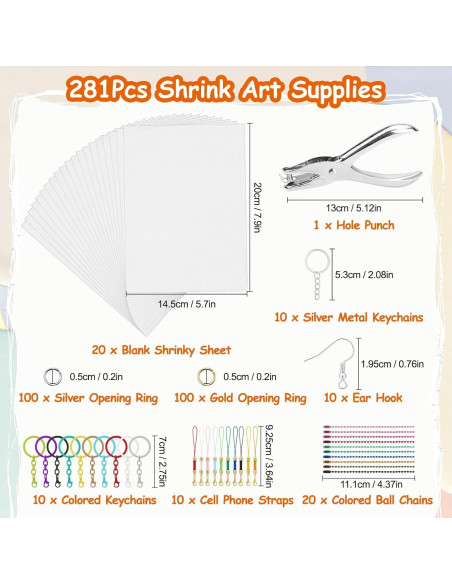 Kit de Hojas de Plástico Encogible EEEKit 281PCS DIY