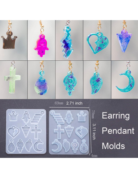 Paquete de 3 Moldes de Joyería de Resina ZQYSING
